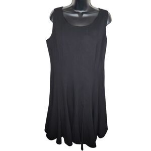 Calvin Klein black pleated A-line dress size 14